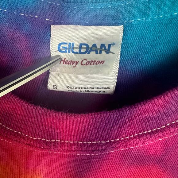 Gildan Heavy Cotton Unisex Iowa State Cyclones Football Tie-Dye T-Shirt Small - Picture 9 of 11